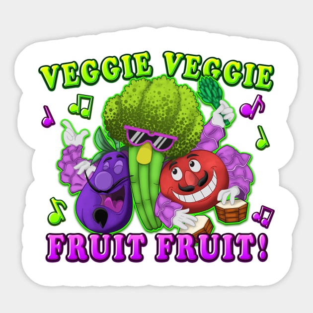 Veggie Veggie Fruit Fruit! Sticker by AttractionsApparel